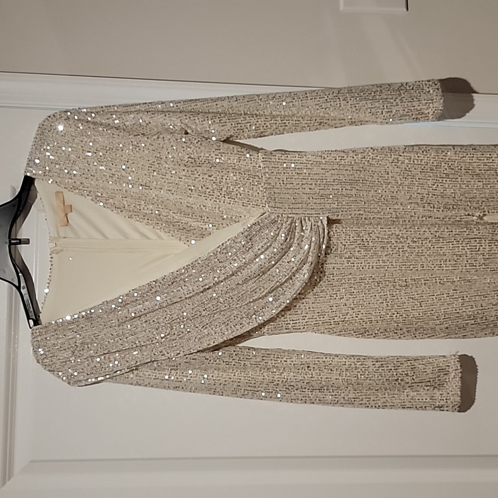 Off white Sequence long dress